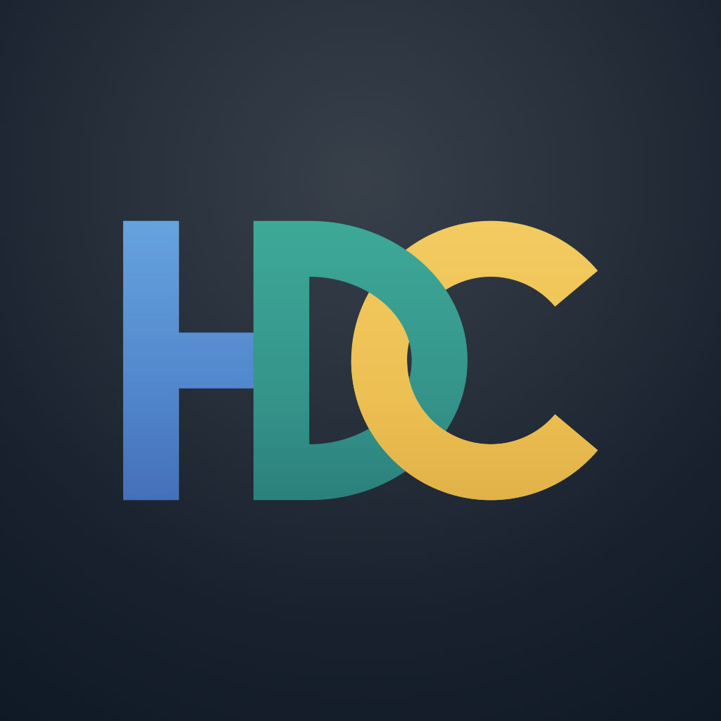 Balanced logo variant on dark navy background
